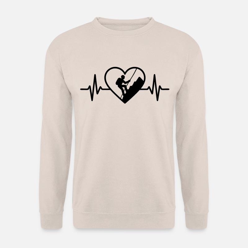 Bergsteigen Klettern Herz - Unisex Pullover - Sand