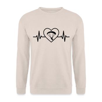 Parapente Sport Pilot Heart - Sweat-shirt Unisexe - sable - Devant - Alina (178cm) & Michal (187cm)