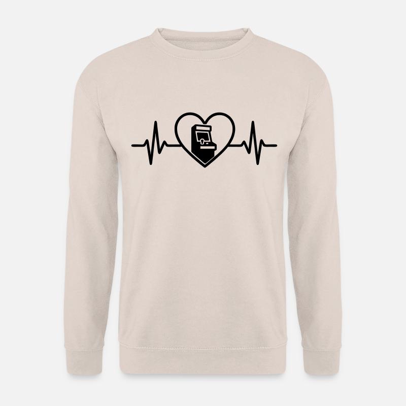 Heart Arcade Slot Machine Retro - Unisex Sweatshirt - sand