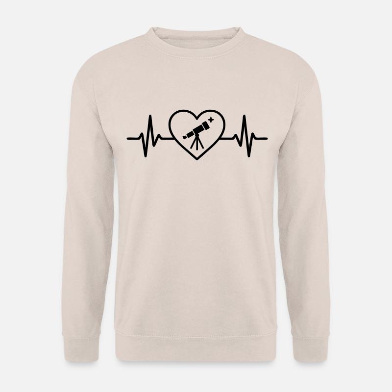 Herz Astronomie Teleskop Sterne - Unisex Pullover - Sand