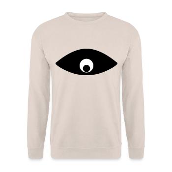 Eye watching you - Unisex Sweatshirt - sand - Front - Alina (178cm) & Michal (187cm)