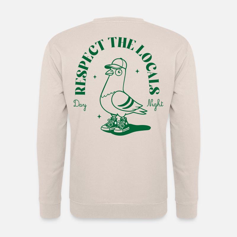 Vogel Sneaker Mascot with Cap - Unisex Sweatshirt - sand