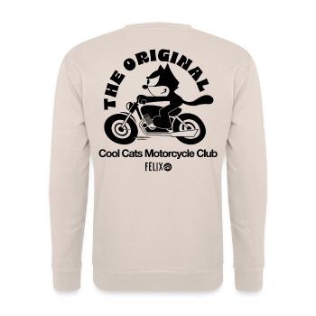 Felix The Cat Original Cool Cats Motorcycle Club - Unisex Sweatshirt - sand - Back - Michal (187cm)