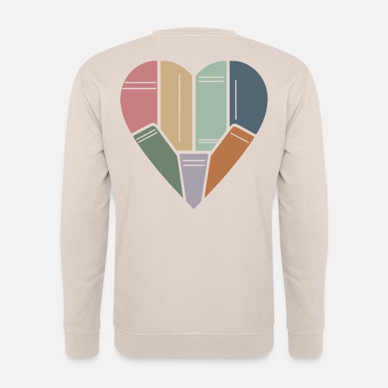 Buchfreundin Bücher im Herzen - Unisex Pullover - Sand