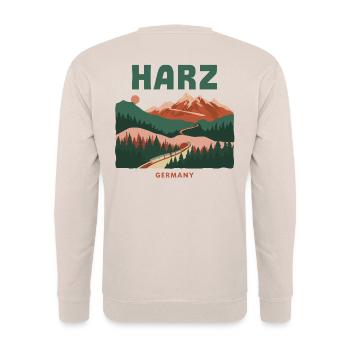 Harz Germany Mountain Railway - Unisex Pullover - Sand - Hinten - Michal (187cm)