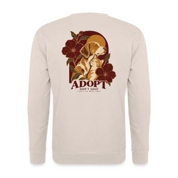 Adopt Don’t Shop Dog & Cat - Unisex Pullover - Sand - Hinten - Michal (187cm)
