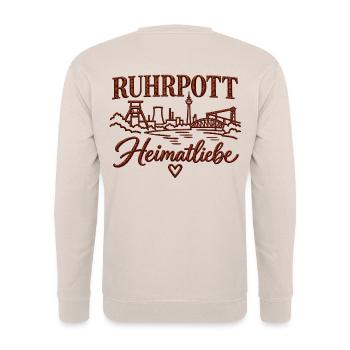 Ruhrpott Heimatliebe Industriekultur - Unisex Pullover - Sand - Hinten - Michal (187cm)