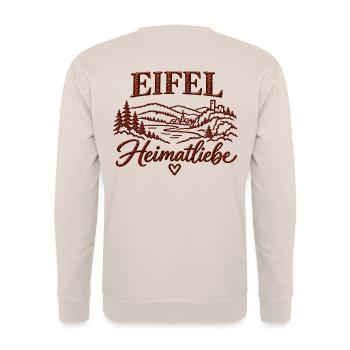 Eifel Heimatliebe - Unisex Pullover - Sand - Hinten - Michal (187cm)