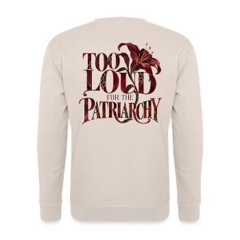 Too Loud For The Patriarchy - Unisex Pullover - Sand - Hinten - Michal (187cm)
