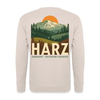 Harz Germany Outdoor Country - Unisex Pullover - Sand - Hinten - Michal (187cm)