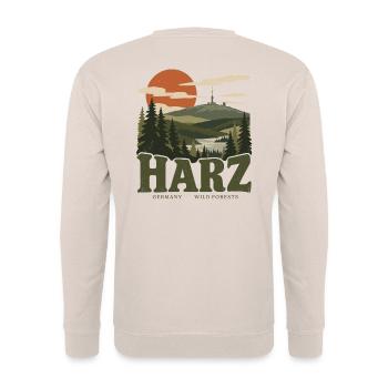 Harz Germany Wild Forests - Unisex Pullover - Sand - Hinten - Michal (187cm)