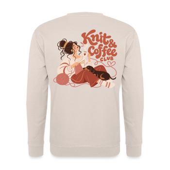 Knit & Coffee Club - Unisex Pullover - Sand - Hinten - Michal (187cm)
