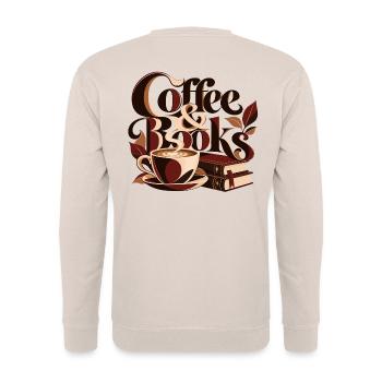 Coffee & Books - Unisex Pullover - Sand - Hinten - Michal (187cm)