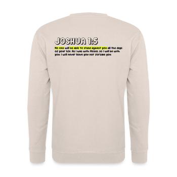Personne ne pourra s’opposer | Citation de la Bible - Sweat-shirt Unisexe - sable - Dos - Michal (187cm)
