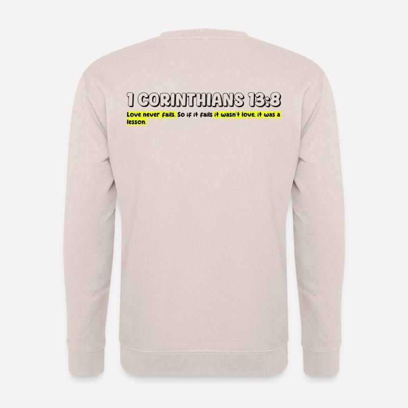 Inspirierende Liebe und christliches Zitat-Design - Unisex Pullover - Sand