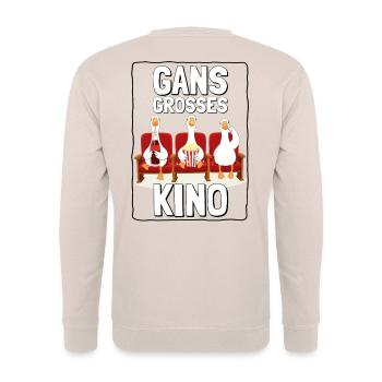 GANS BIG CINEMA - with frame black - Unisex Sweatshirt - sand - Back - Michal (187cm)