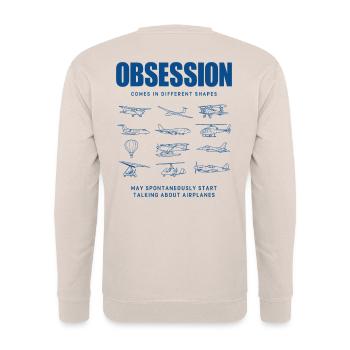 Obsession Comes In Different Shapes - Unisex Pullover - Sand - Hinten - Michal (187cm)