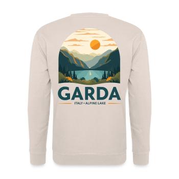 Garda Italy Alpine Lake - Unisex Pullover - Sand - Hinten - Michal (187cm)