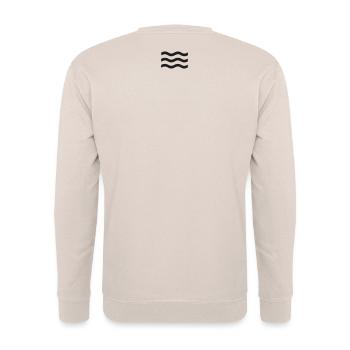 Minimalist Black Waves - Unisex Sweatshirt - sand - Back - Michal (187cm)