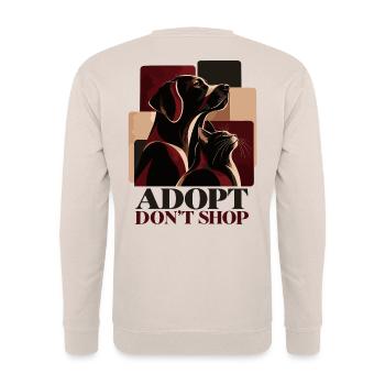 Adopt Don’t Shop Dog & Cat - Unisex Pullover - Sand - Hinten - Michal (187cm)