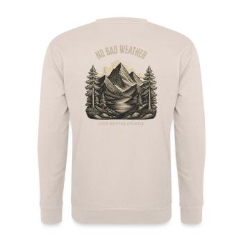 Vintage Nordic Outdoor T-Shirt - Unisex Pullover - Sand - Hinten - Michal (187cm)