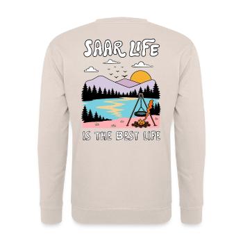 Saarland - Saar Life is the Best Life - Unisex Sweatshirt - sand - Back - Michal (187cm)
