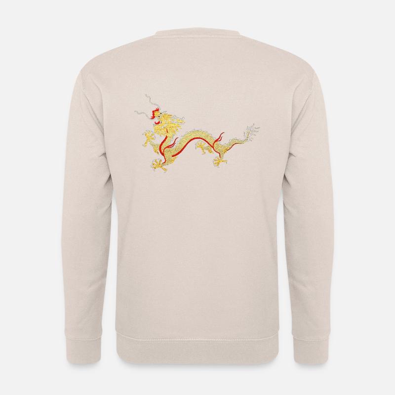 Asiatischer Drache Glücksschutzsymbol - Unisex Pullover - Sand