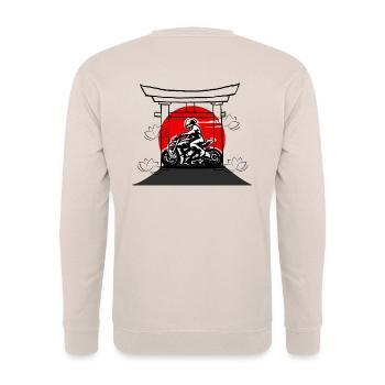 Rising Sun Naked - Monarca Design - Unisex Pullover - Sand - Hinten - Michal (187cm)