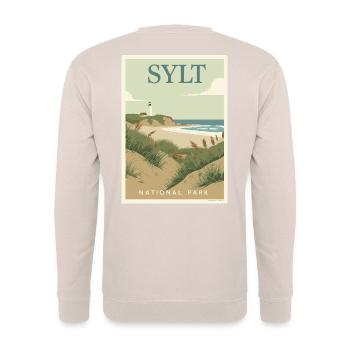 Sylt National Park Vintage Coast - Unisex Pullover - Sand - Hinten - Michal (187cm)