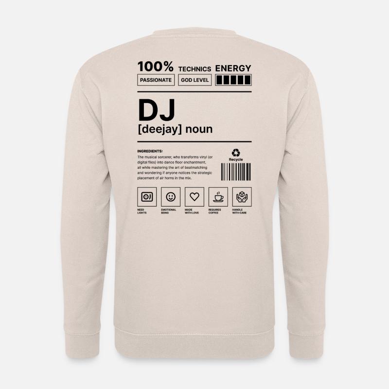 Deejay Vibes Black - Unisex Sweatshirt - sand