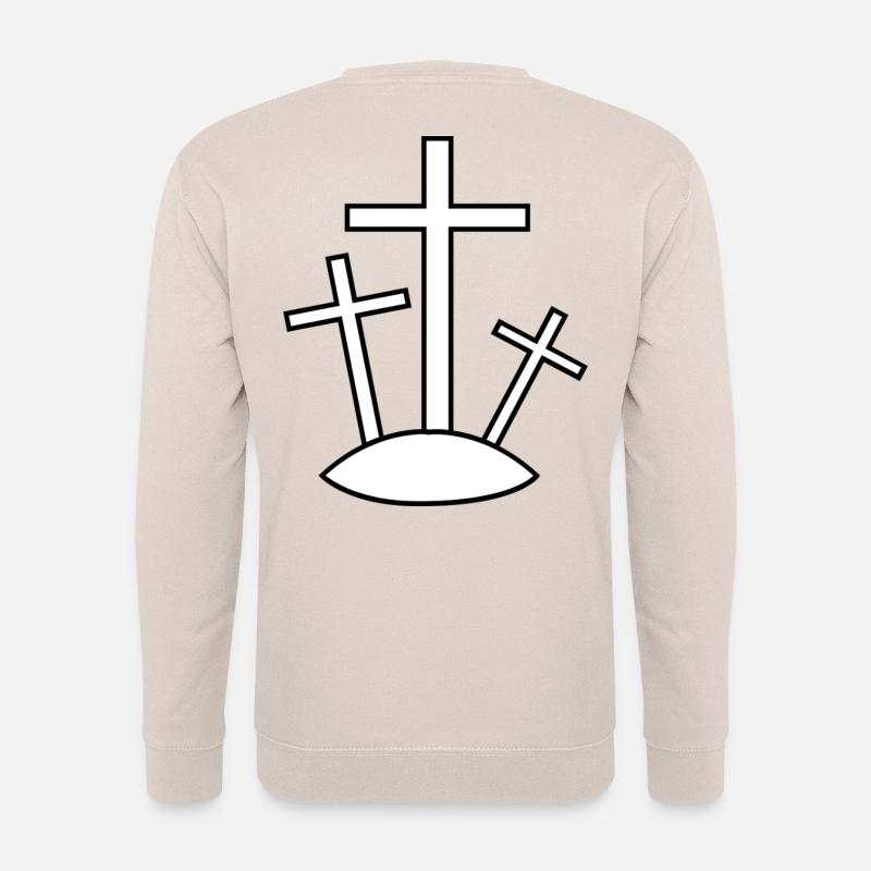 Three crosses on the hill - Unisex Sweatshirt - sand