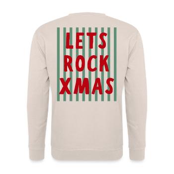 Lets Rock Xmas Weihnachten Weihnachtsfeier - Unisex Pullover - Sand - Hinten - Michal (187cm)