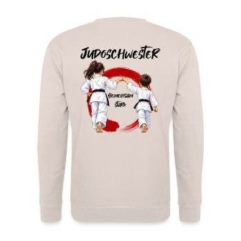 Judo Schwester mit Bruder - Unisex Pullover - Sand - Hinten - Michal (187cm)