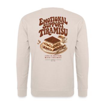Emotional Support Tiramisu - Unisex Pullover - Sand - Hinten - Michal (187cm)