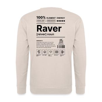 Raver Lifestyle - Unisex Sweatshirt - sand - Back - Michal (187cm)