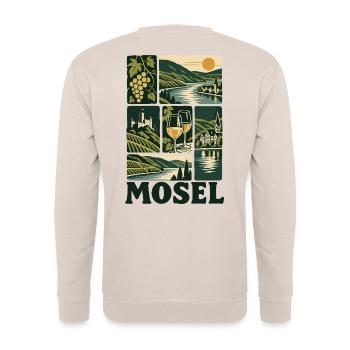 Mosel Germany Wine Region - Unisex Pullover - Sand - Hinten - Michal (187cm)