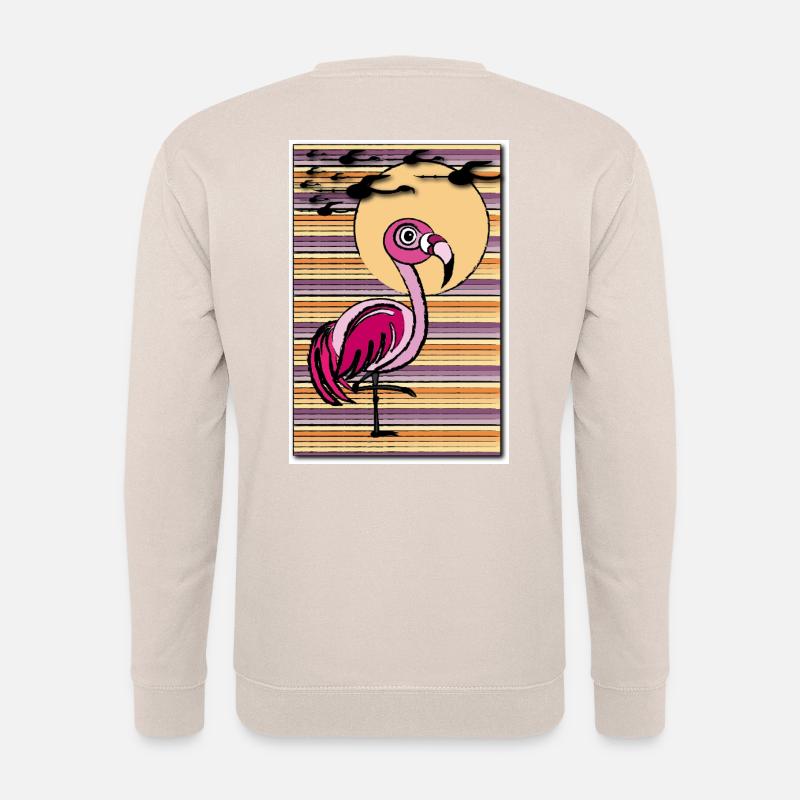 Flamingo in the sunset - Unisex Pullover - Sand