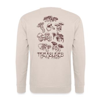 SCHÄTZE DES WALDES - Unisex Pullover - Sand - Hinten - Michal (187cm)