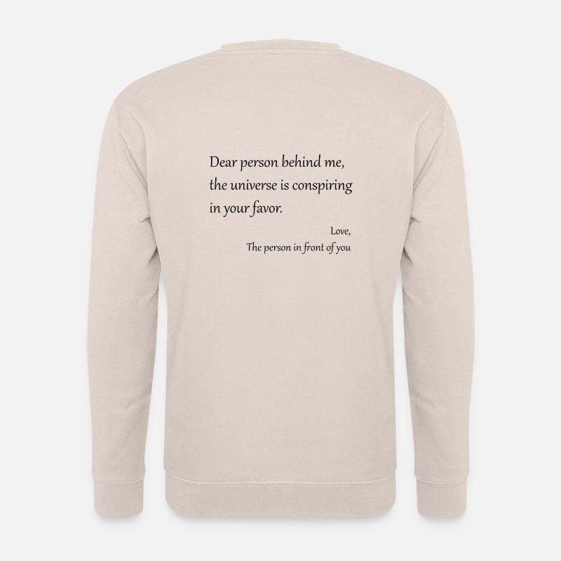 Verschwörerisches Universum schwarz - Unisex Pullover - Sand