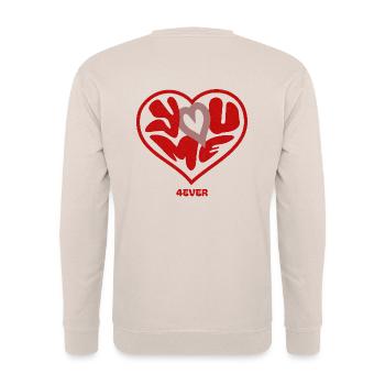 You and Me - Unisex Sweatshirt - sand - Back - Michal (187cm)