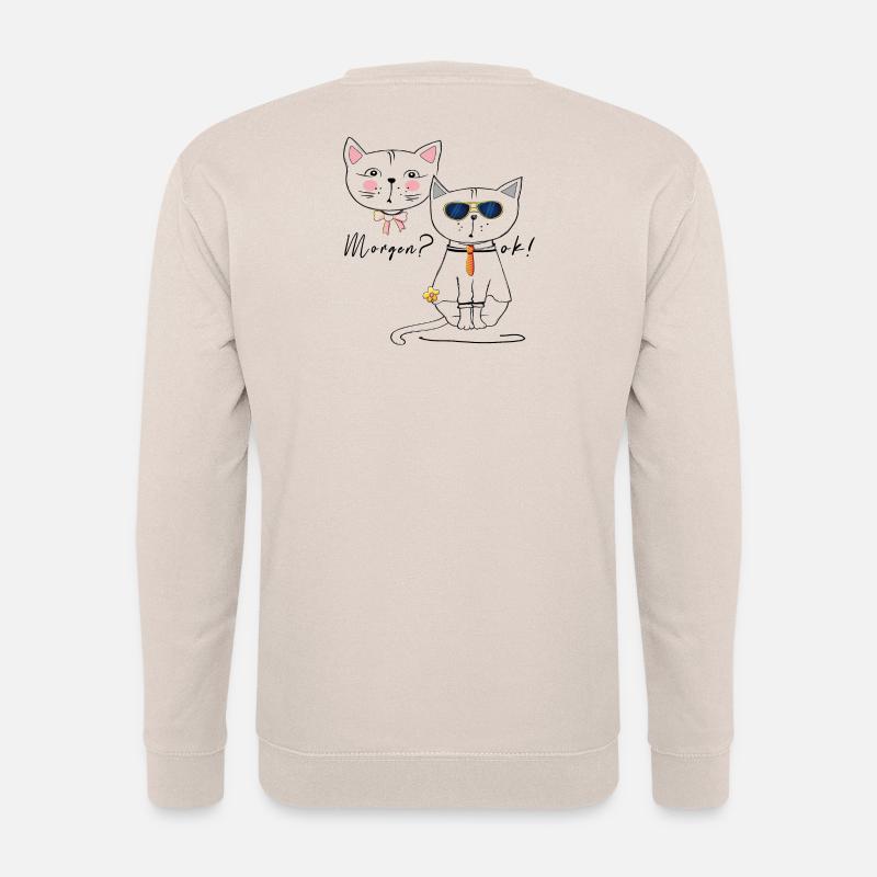 Niedliche coole Katzen mit Sonnenbrille - Unisex Pullover - Sand