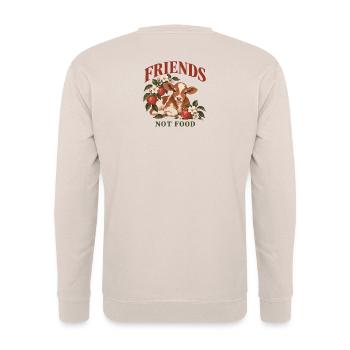 Friends Not Food Cow - Unisex Pullover - Sand - Hinten - Michal (187cm)