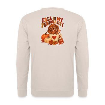 Fall Is My Personality Dachshund Puppy - Unisex Pullover - Sand - Hinten - Michal (187cm)