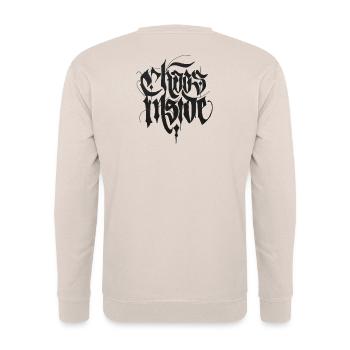 Chaos Inside - Unisex Pullover - Sand - Hinten - Michal (187cm)