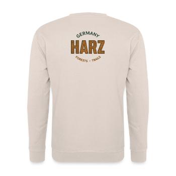 Harz Wald Trails Deutschland - Unisex Pullover - Sand - Hinten - Michal (187cm)