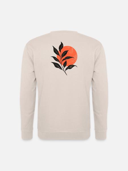 Sunset Leaf Silhouette - Unisex Pullover - Sand