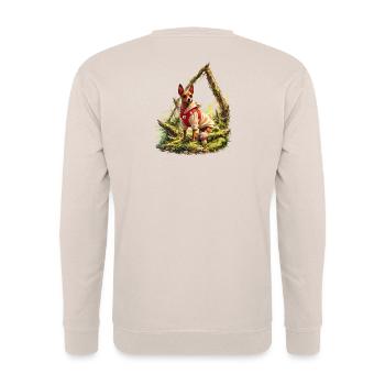 Pinscher Forest Explorer Dog - Unisex Sweatshirt - sand - Back - Michal (187cm)