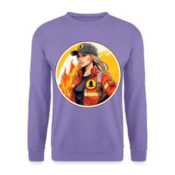 Feuerwehrfrau - Unisex Pullover - Lavendel - Vorne