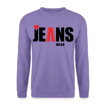 jeans wear mit herz - Unisex Pullover - Lavendel - Vorne