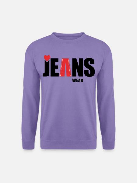 jeans wear mit herz - Unisex Pullover - Lavendel
